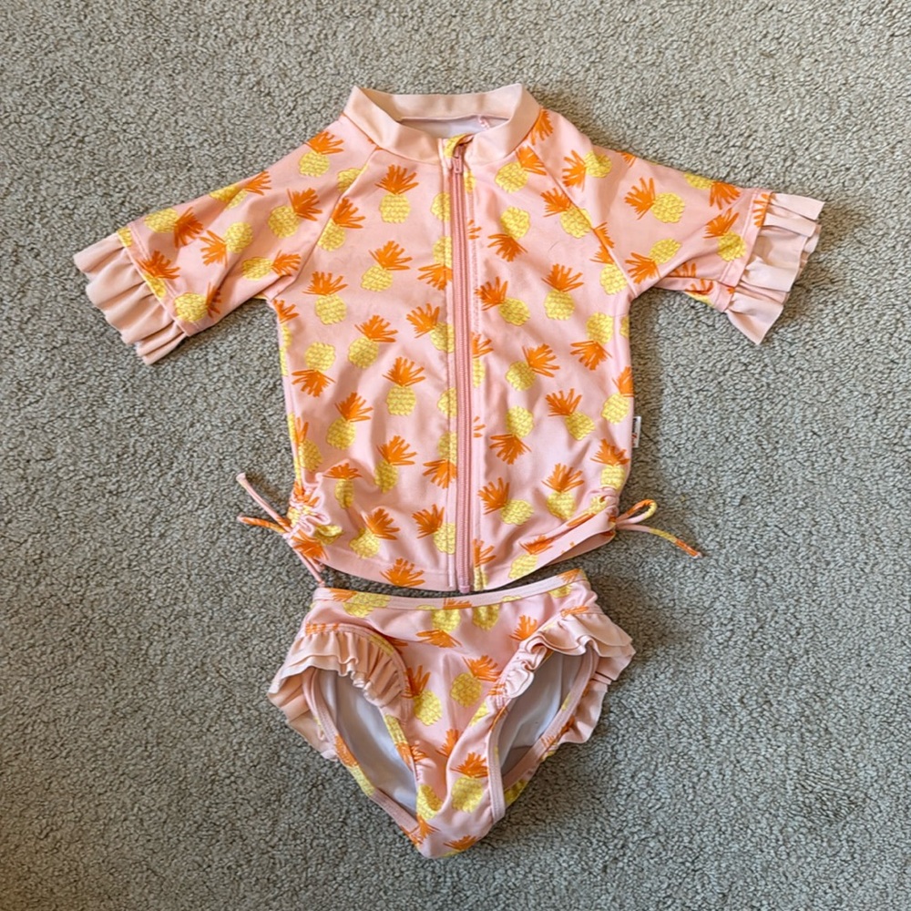 SwimZip girls 2-piece swimsuit UPF 50 sz 4T